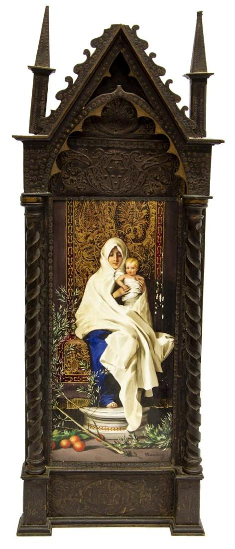 RELIGIOUS ENAMELED PLAQUE AFTER NICOLO BARABINO (1 of 5)