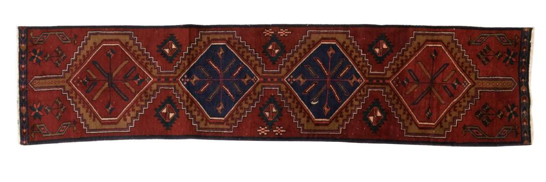 HAND-TIED PERSIAN WOOL SERAPI RUNNER 9'8" X 2'3" (1 of 3)