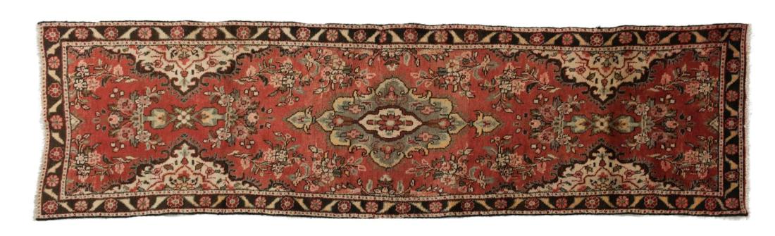 HAND-TIED PERSIAN WOOL SARUQ RUNNER 9'3" X 2'6" (1 of 3)