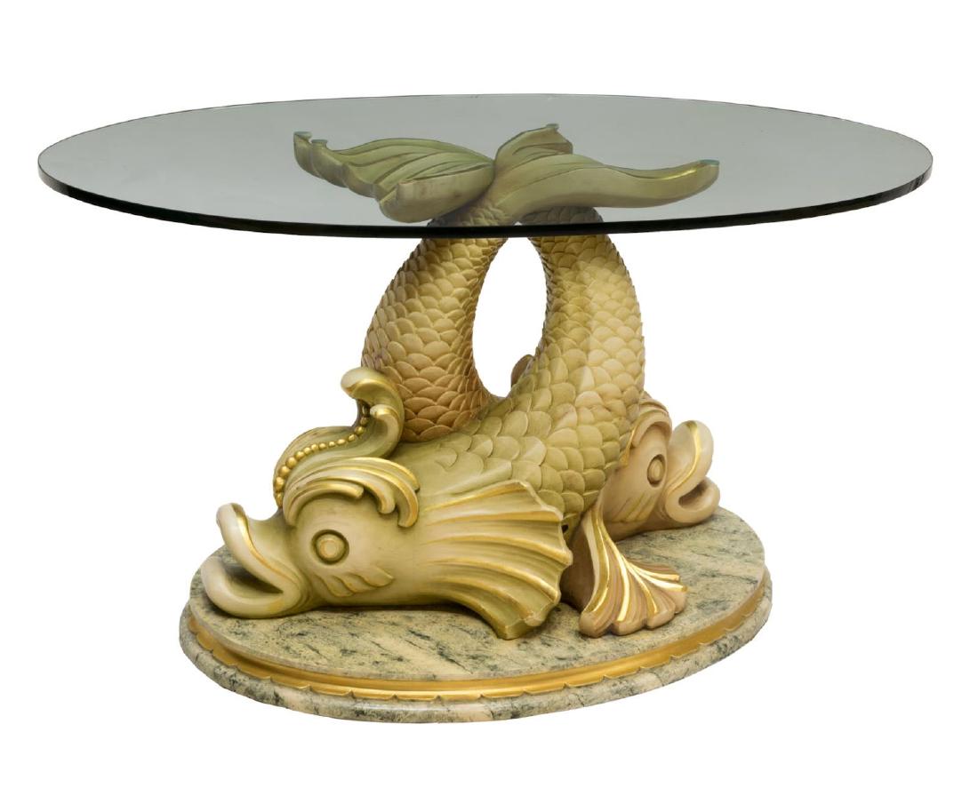 EGON STUFLESSER HAND-CARVED DOLPHIN TABLE (1 of 4)