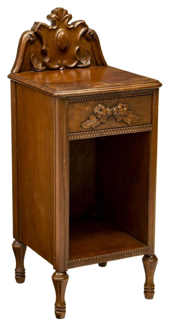 VICTORIAN STYLE CARVED NIGHTSTAND (1 of 2)