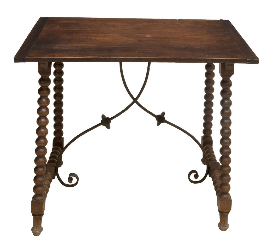 SPANISH BAROQUE STYLE IRON STRETCHER TABLE (1 of 2)