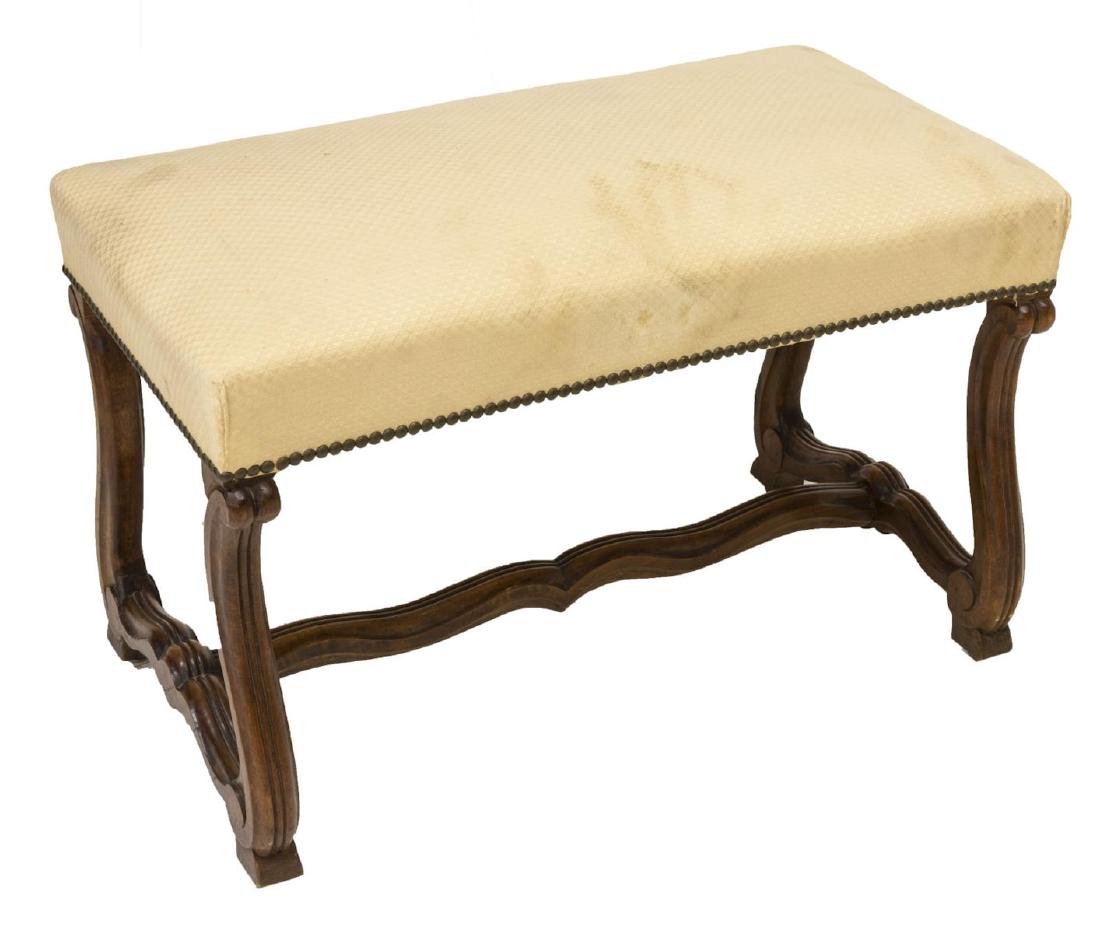SPANISH BAROQUE STYLE UPHOLSTERED BENCH (1 of 2)