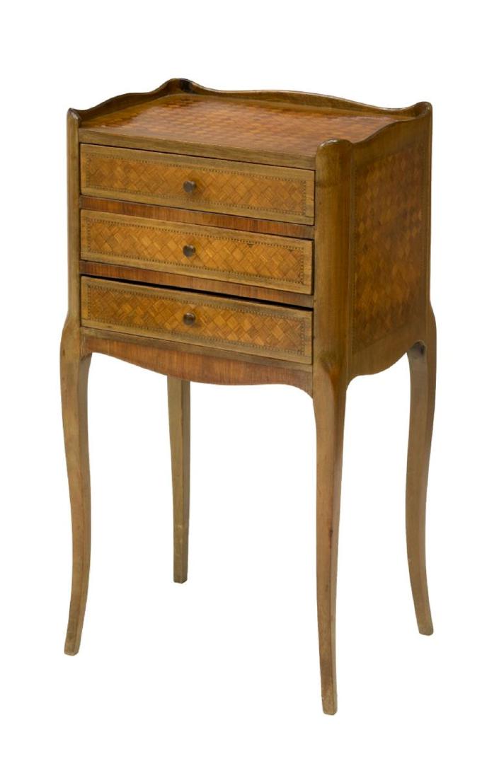 FRENCH LOUIS XV STYLE PARQUETRY NIGHTSTAND (1 of 2)