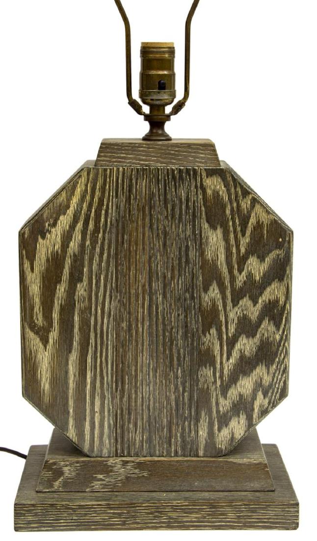 CONTEMPORARY CERUSED OAK TABLE LAMP (1 of 2)