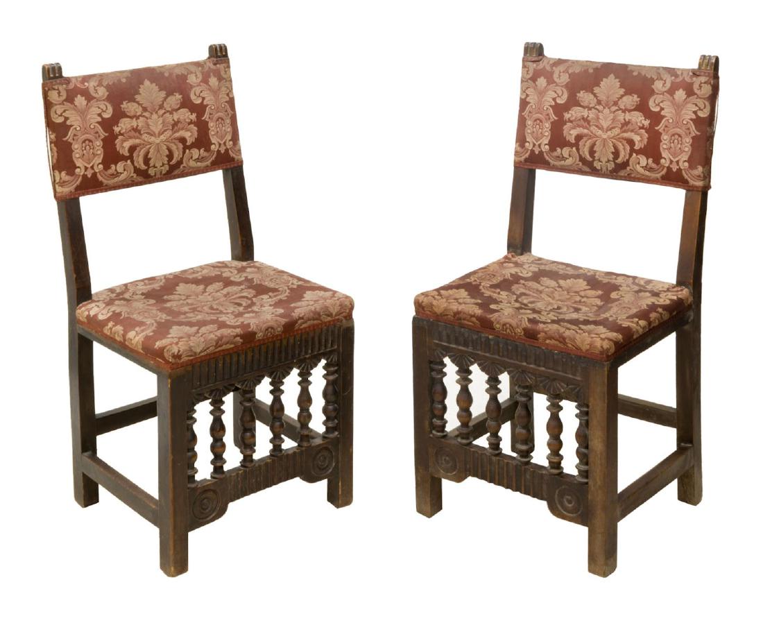 (2) SPANISH BAROQUE STYLE UPHOLSTERED CHAIRS (1 of 2)