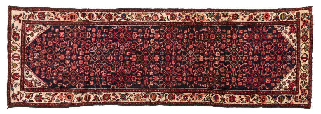 HAND-TIED PERSIAN WOOL BIJAR RUNNER 10'5" X 3'5" (1 of 3)