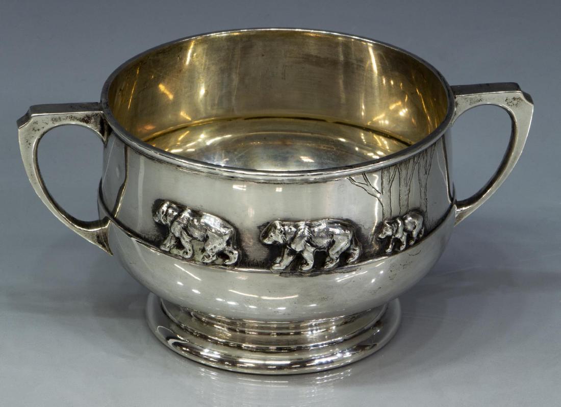 MAPPIN & WEBB SHEFFILED STERLING BEAR & CUB DISH (1 of 3)