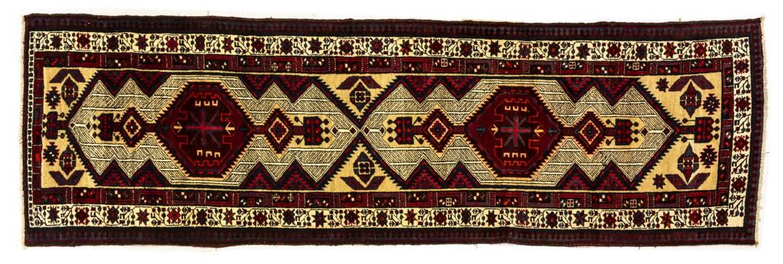 PERSIAN HAND-TIED HERIZ FLOOR RUNNER 11'7" X 3'4" (1 of 3)