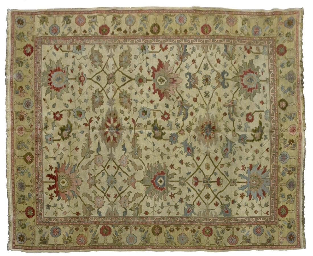 HAND-TIED INDIAN SOUMAK RUG 9'10" X 7'10" (1 of 2)