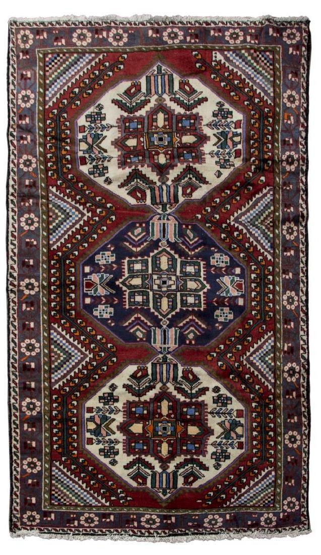 PERSIAN HAND-TIED TABRIZ RUG 9'5" X 5'3" (1 of 2)