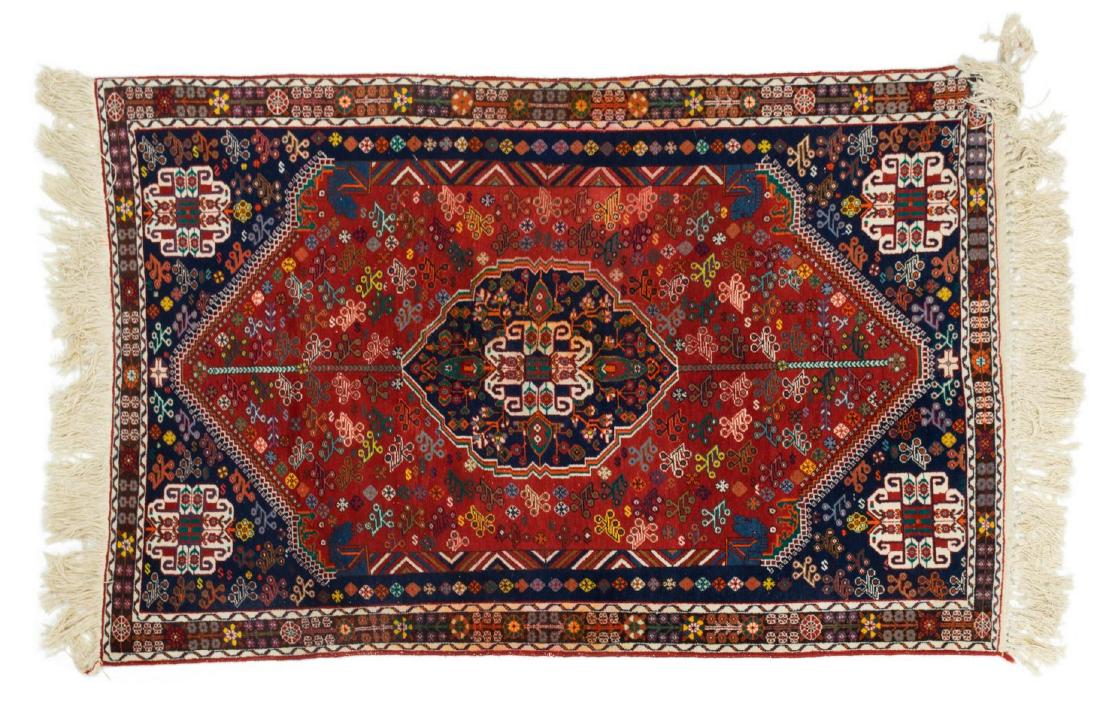 PERSIAN HAND-TIED RUG 5'2" X 3'5" (1 of 3)
