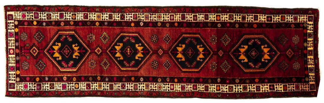 PERSIAN HAND-TIED SERAPI FLOOR RUNNER 12'6" X 3'4" (1 of 3)
