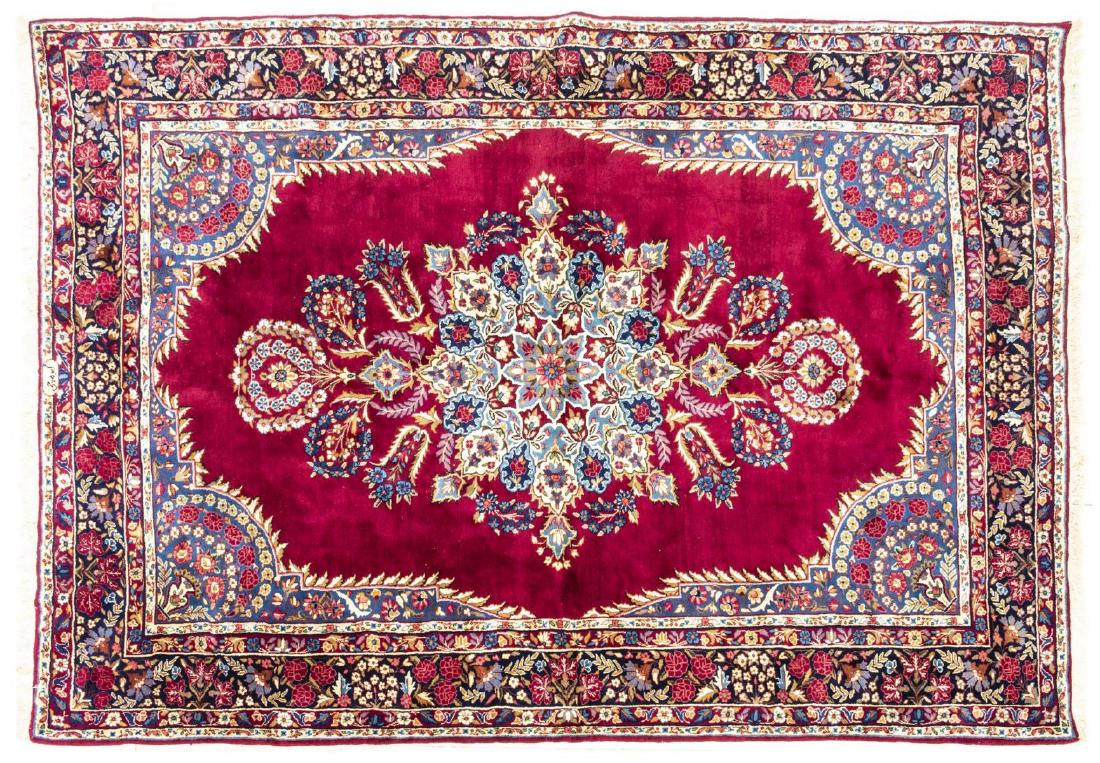 PERSIAN HAND-TIED GIVECHI YAZD RUG 9'10" X 6'10" (1 of 3)