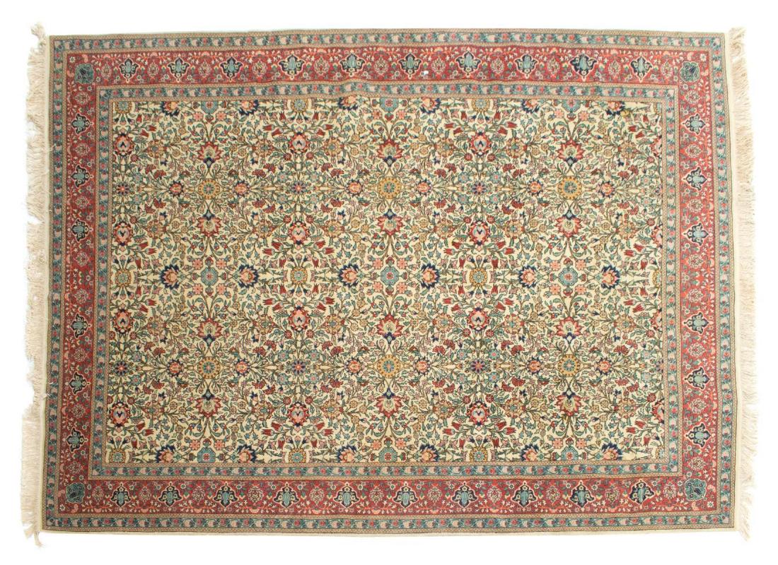 HAND-TIED TURKISH HEREKE RUG 10'11" X 7'6" (1 of 2)