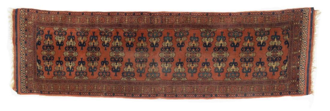 HAND-TIED AFGHAN FLOOR RUNNER 7' X 1'8" (1 of 3)