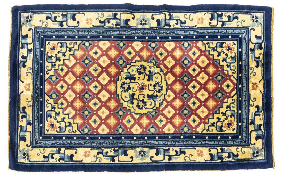 HAND-TIED CHINESE RUG 5' X 3' (1 of 3)