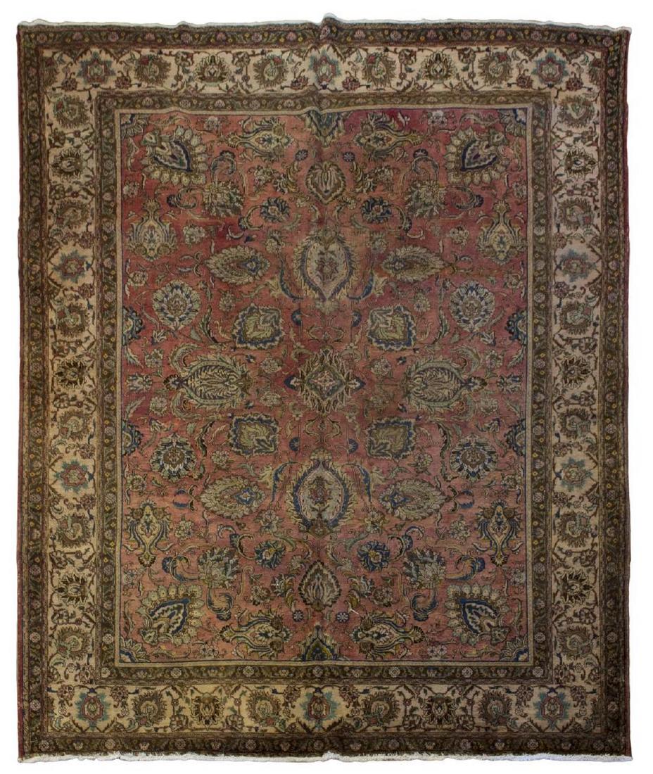 PERSIAN HAND-TIED TABRIZ RUG 10' X 12'7" (1 of 2)