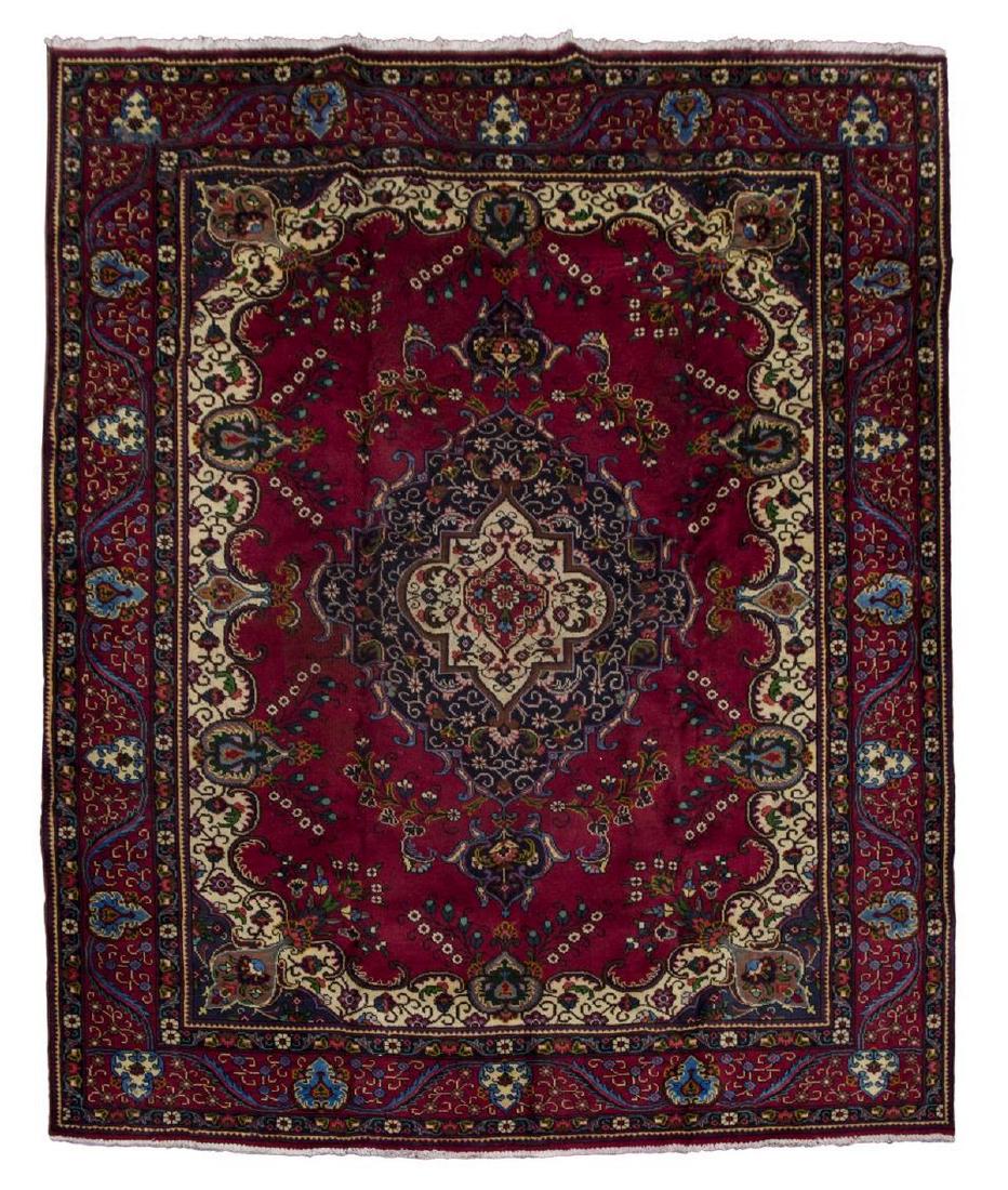 HAND-TIED TABRIZ RUG 11'4" X 8'1" (1 of 5)