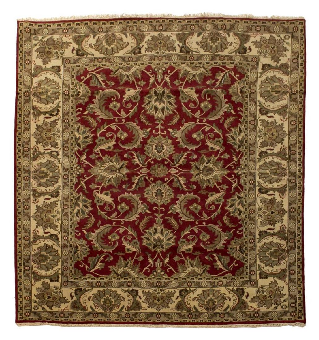 HAND TIED INDIAN WOOL RUG 12' X 9'1" (1 of 2)