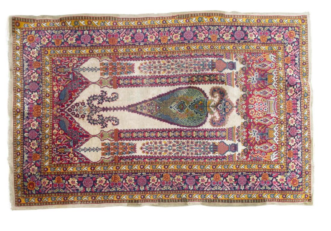 HAND-TIED KASHMIR TREE OF LIFE RUG 2'11" X 4'11" (1 of 3)