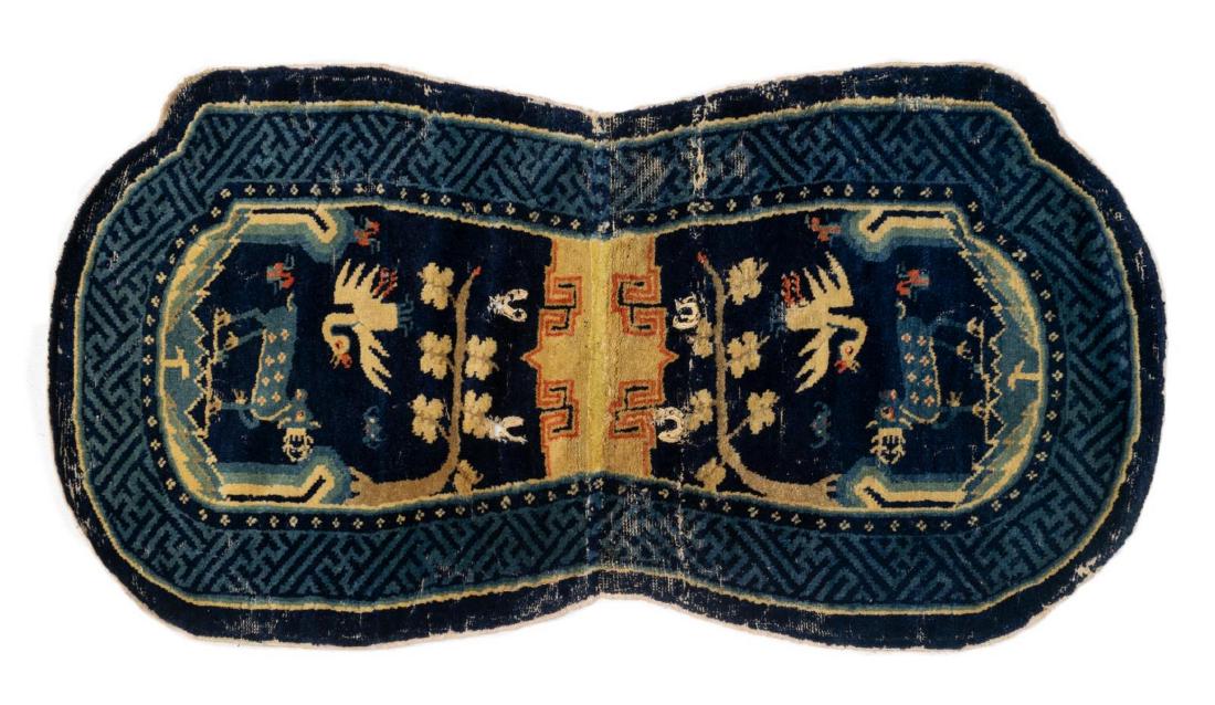 HAND-TIED CHINESE RUG 4'3" X 2'3" (1 of 2)