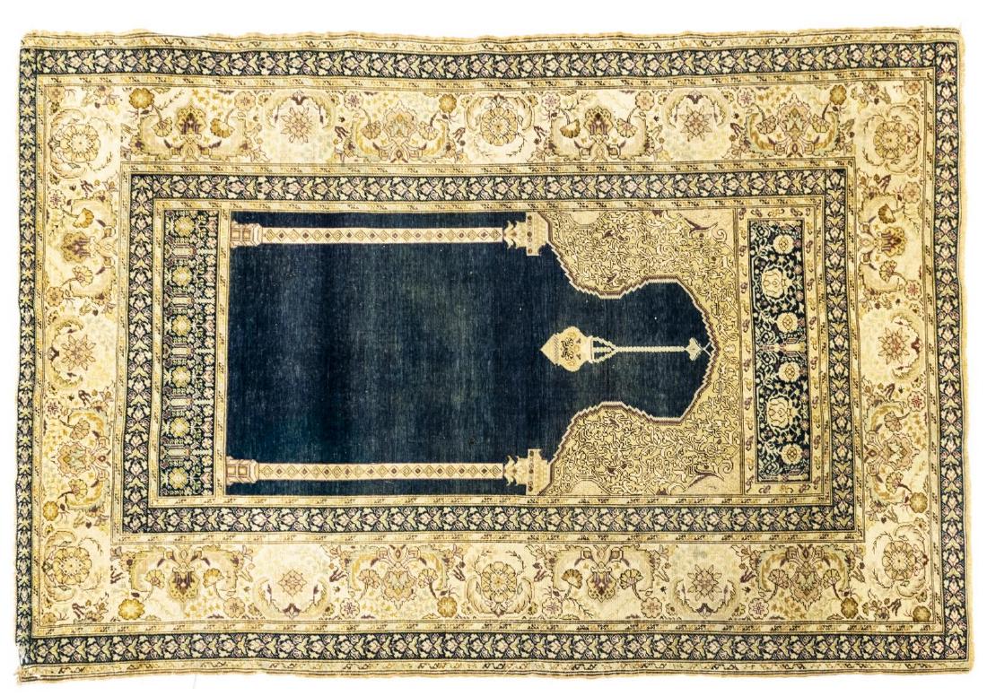 ANTIQUE HAND-TIED TURKISH PANDERMA RUG 6'4" X 4'5" (1 of 3)