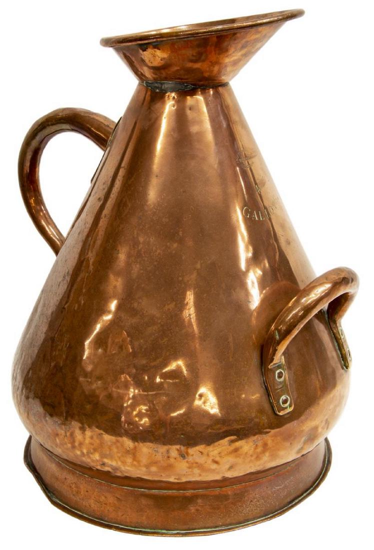 (2) LARGE ANTIQUE COPPER MEASURE & ENAMELWARE (1 of 6)