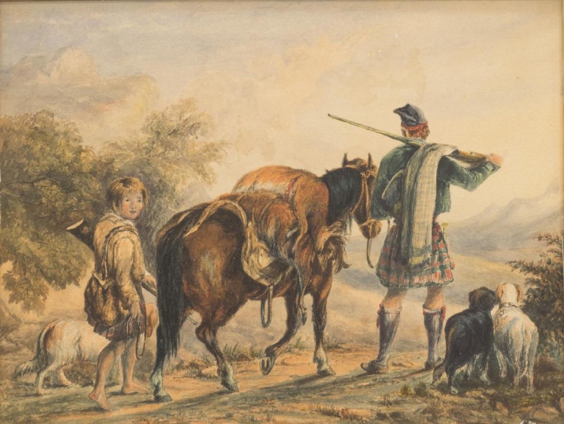 EDWIN HENRY LANDSEER (ATTRIB.) WATERCOLOR PAINTING (1 of 5)