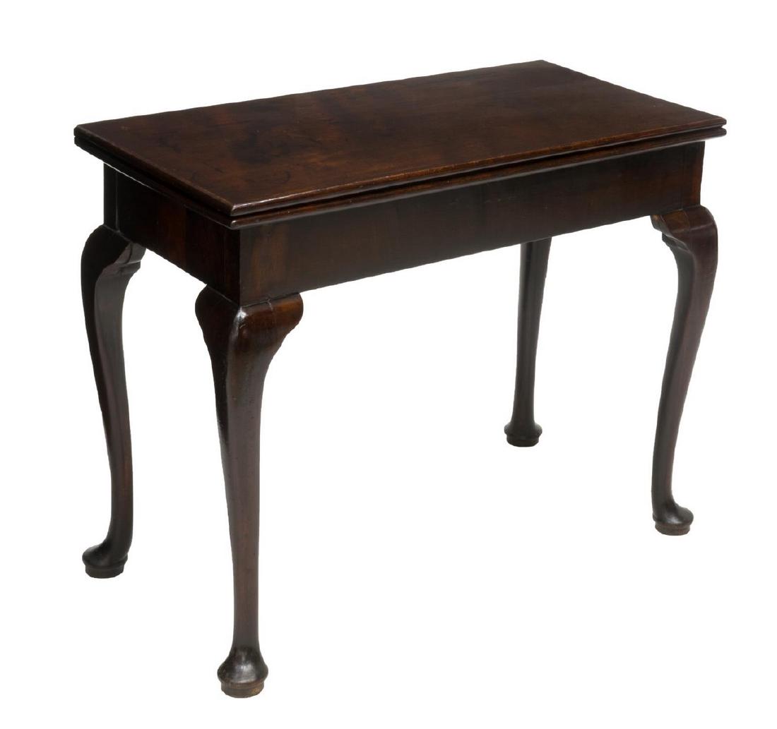 GEORGIAN RED WALNUT CONCERTINA FLIP TOP TABLE (1 of 3)