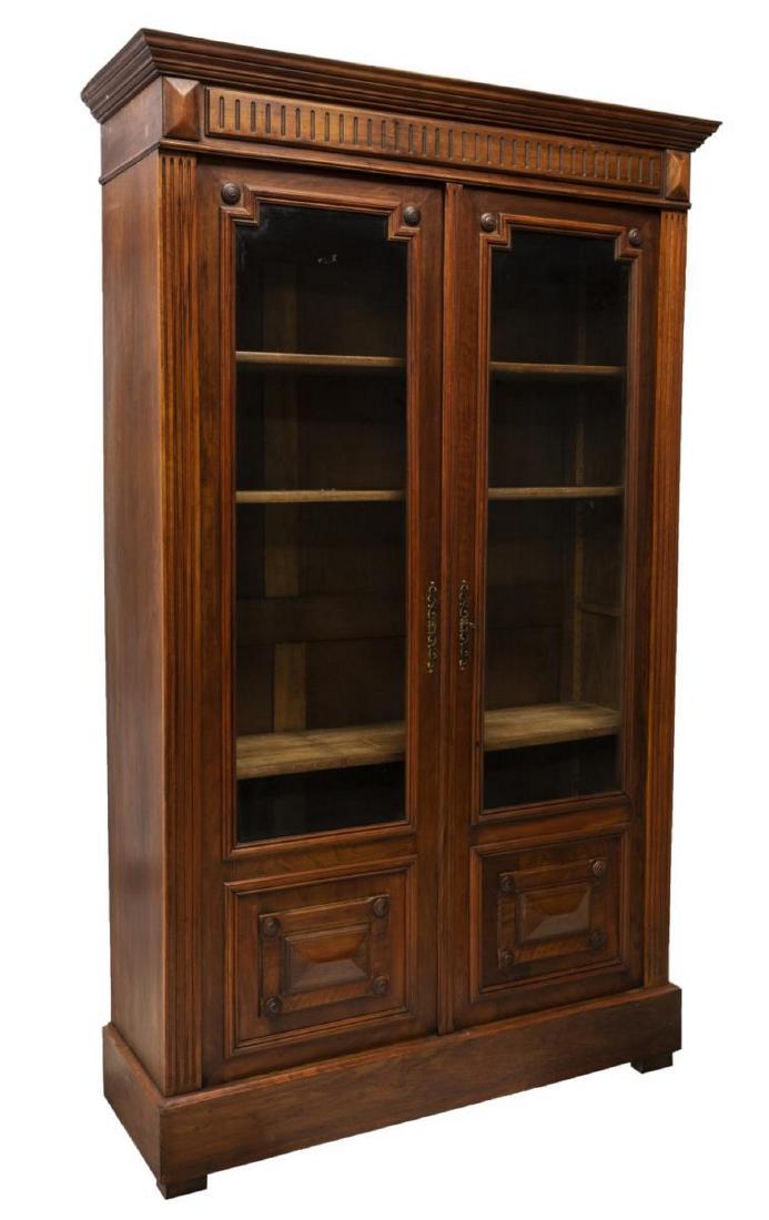 FRENCH LOUIS XVI STYLE GLAZED BOOKCASE (1 of 2)