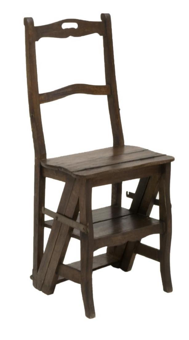 FRENCH COUNTRY LIBRARY CONVERTIBLE LADDER CHAIR (1 of 2)