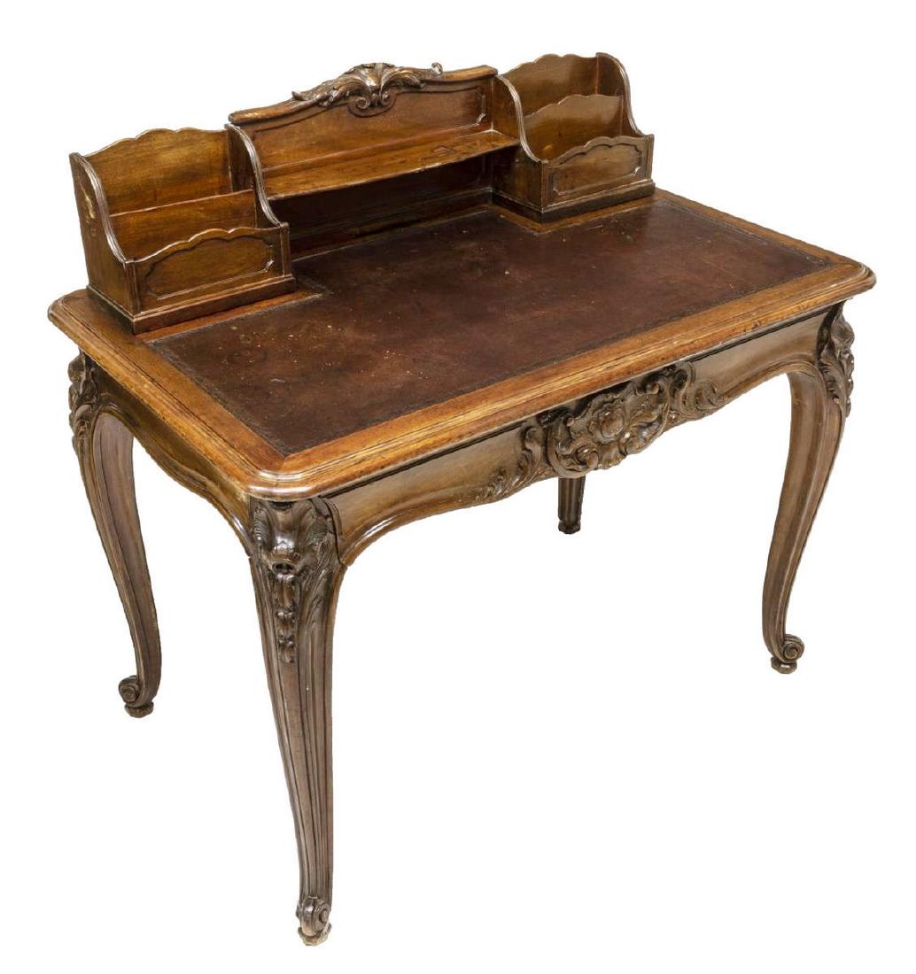 FRENCH LOUIS XV STYLE WALNUT WRITING DESK (1 of 3)