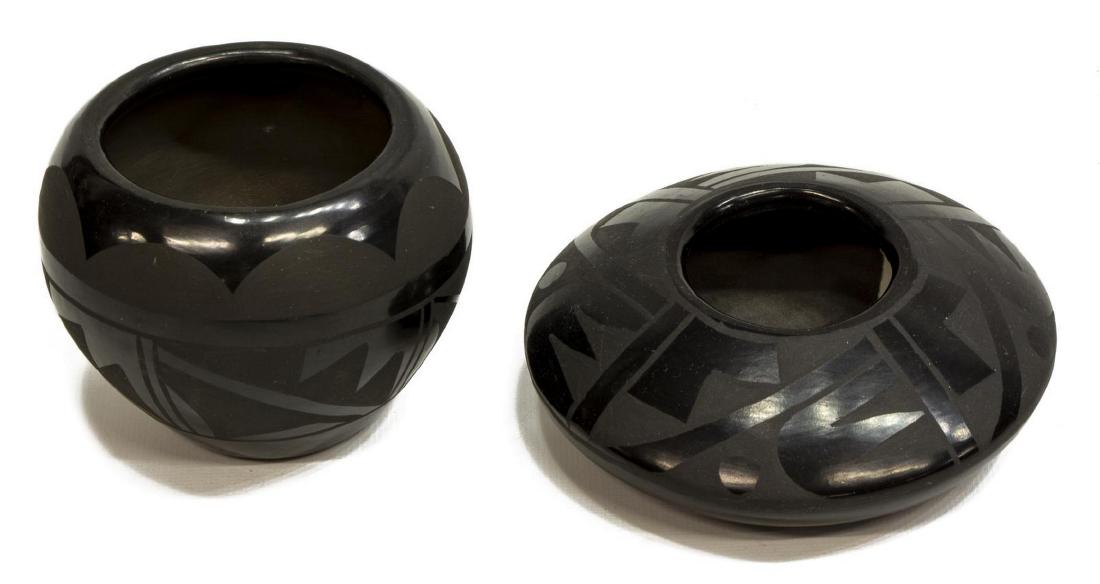(2) SANTA CLARA BLACK POTTERY, TAFOYA & SUAZO (1 of 3)
