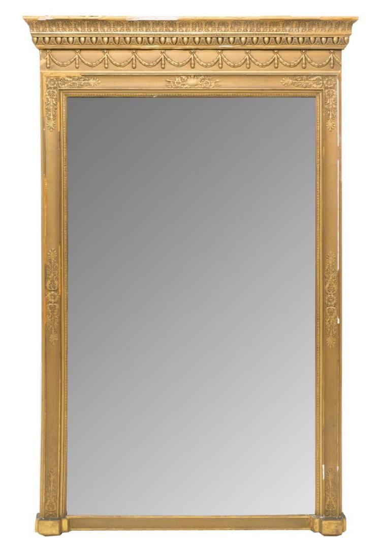 ANTIQUE FRENCH LOUIS XVI STYLE WALL MIRROR (1 of 3)