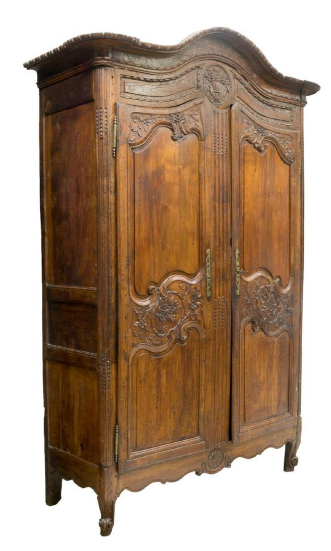 FRENCH OAK WEDDING ARMOIRE (1 of 4)