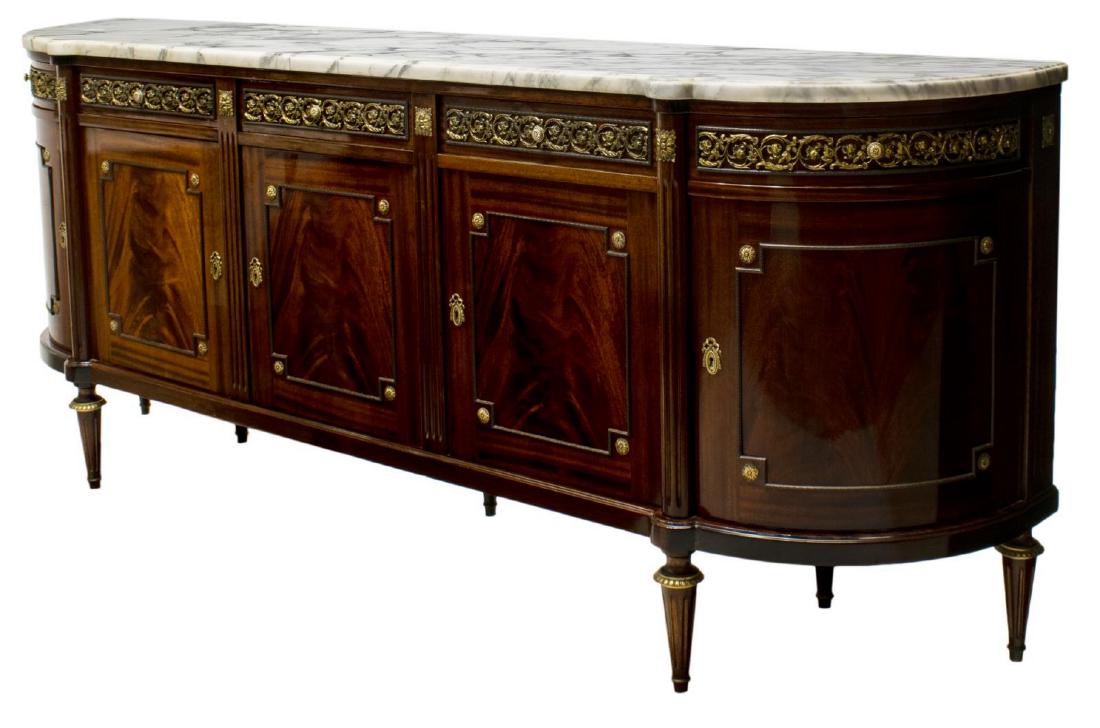 FRENCH MARBLE & MAHOGANY BUFFET (1 of 2)