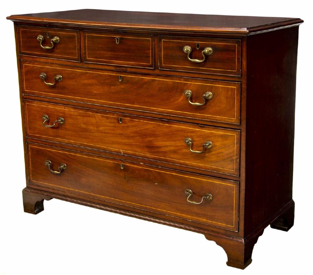 ENGLISH GEORGIAN MAHOGANY CHEST OF DRAWERS (1 of 4)
