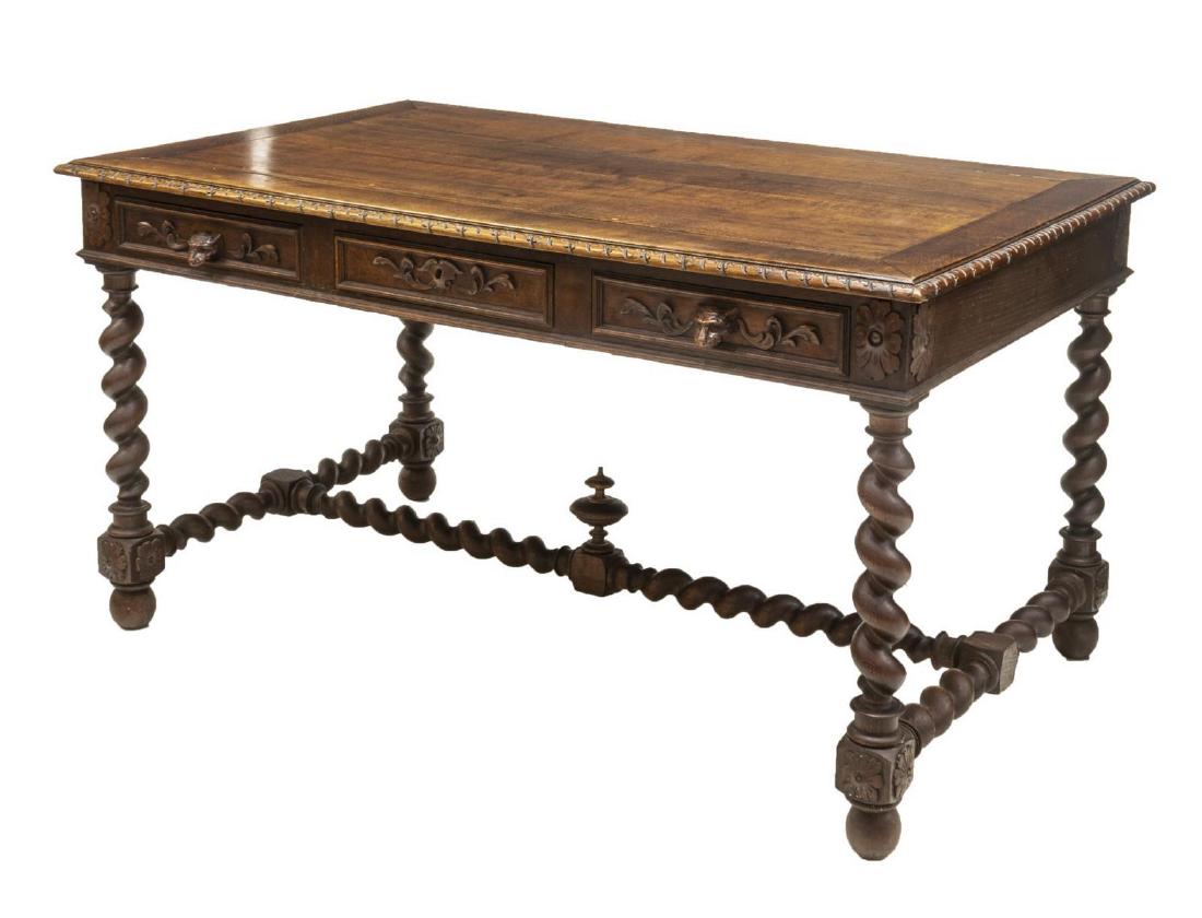FRENCH LOUIS XIII STYLE BUREAU PLAT WRITING DESK (1 of 2)