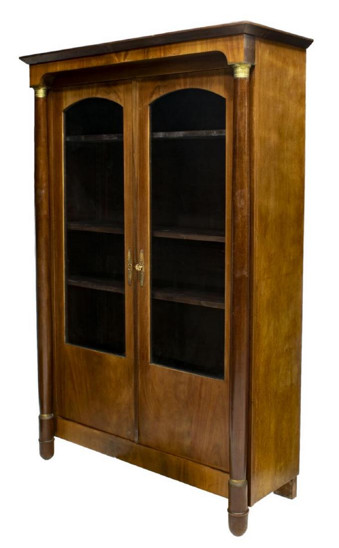FRENCH EMPIRE STYLE MAHOGANY BOOKCASE (1 of 2)