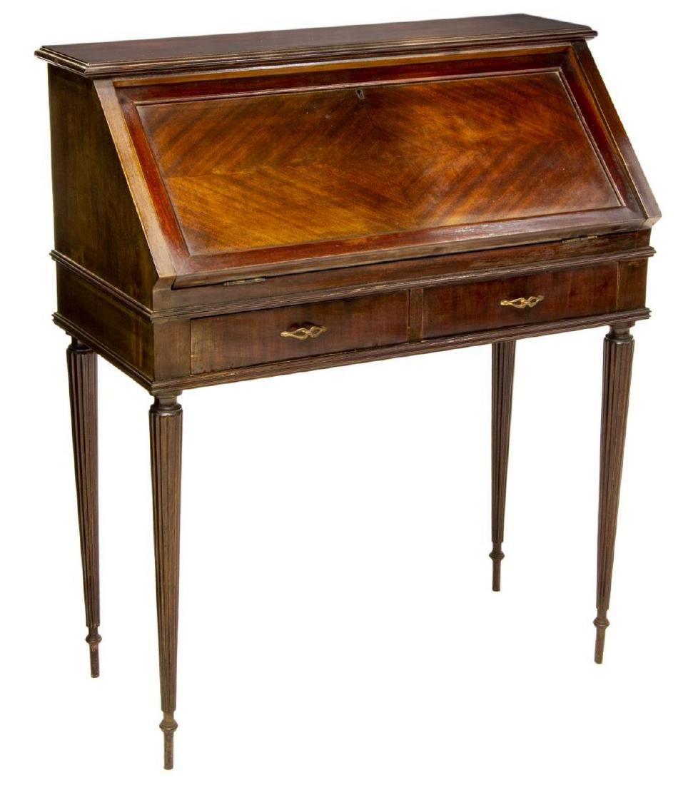 FRENCH LOUIS XVI STYLE FITTED FALL FRONT DESK (1 of 3)