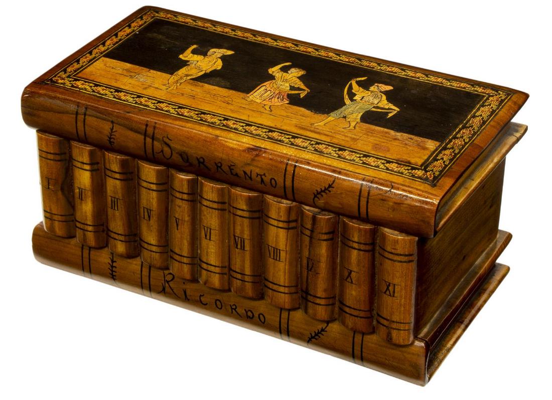 ITALIAN WALNUT MARQUETRY 'SORRENTO' PUZZLE BOX (1 of 4)