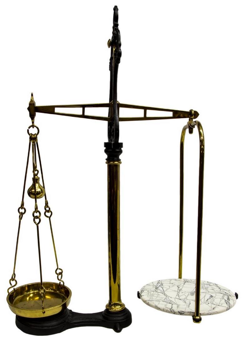 ENGLISH W&T AVERY SHOP COUNTER BALANCE BEAM SCALE