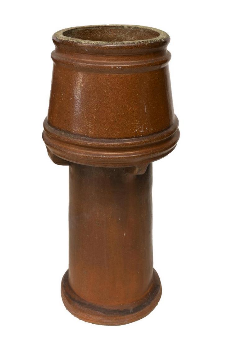 ENGLISH ARCHITECTURAL TERRACOTTA CHIMNEY POT (1 of 2)