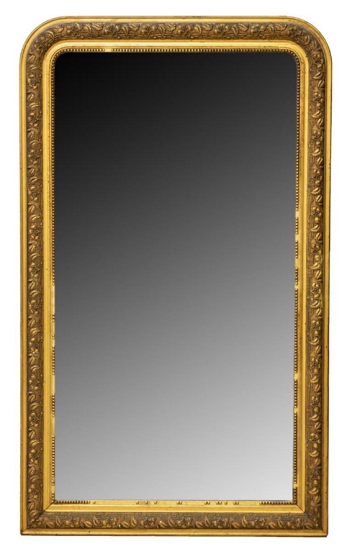 FRENCH LOUIS PHILIPPE GILTWOOD WALL MIRROR (1 of 3)