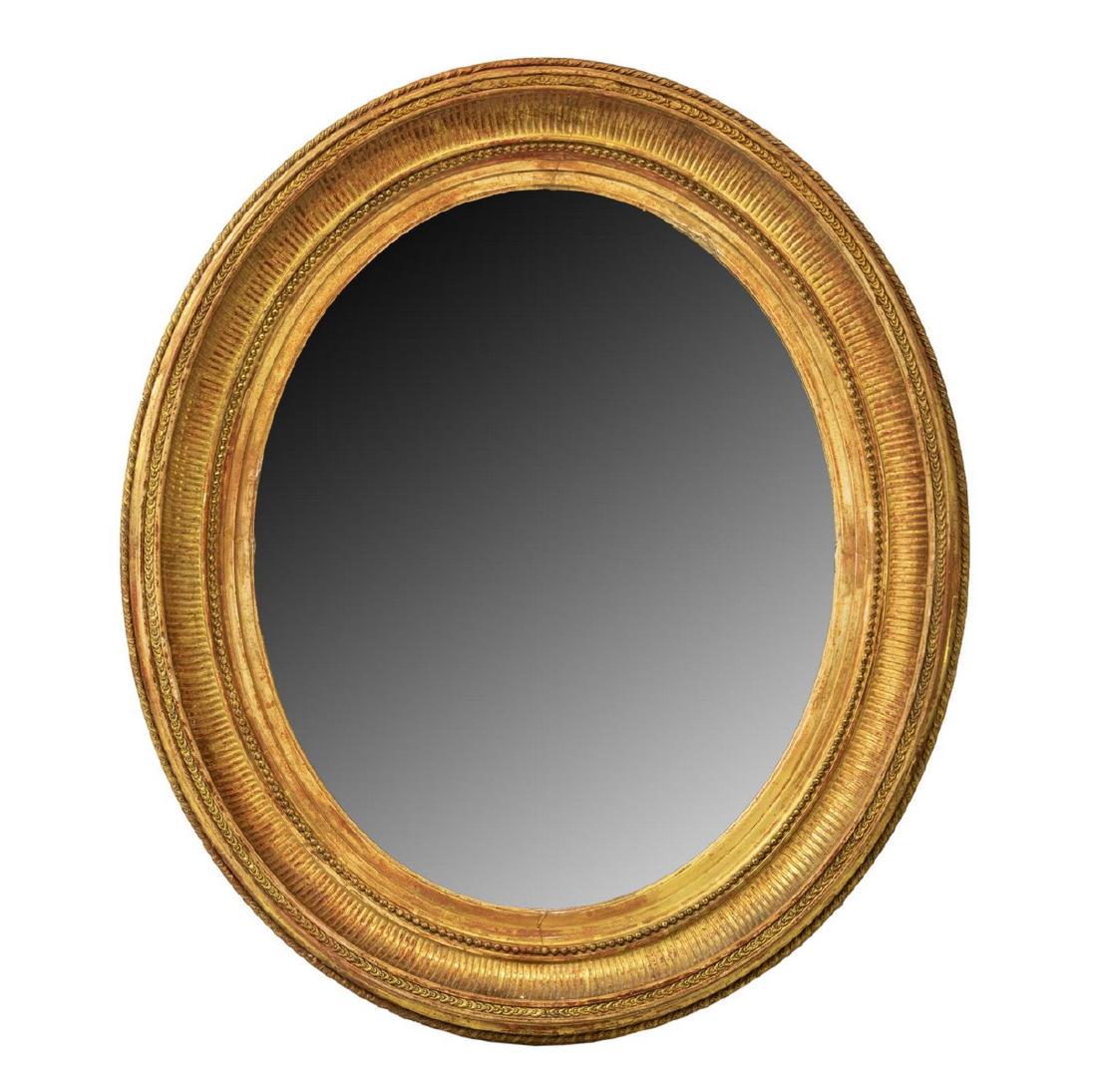 FRENCH REGENCE STYLE GOLD LEAF WALL MIRROR (1 of 3)