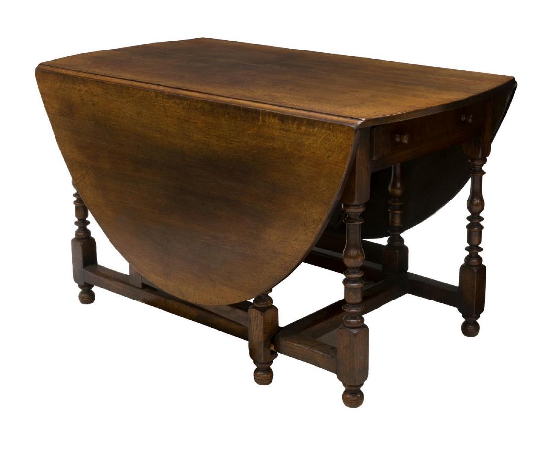 OVERSIZED ENGLISH OAK DROP SIDE DRAWERS TABLE (1 of 2)