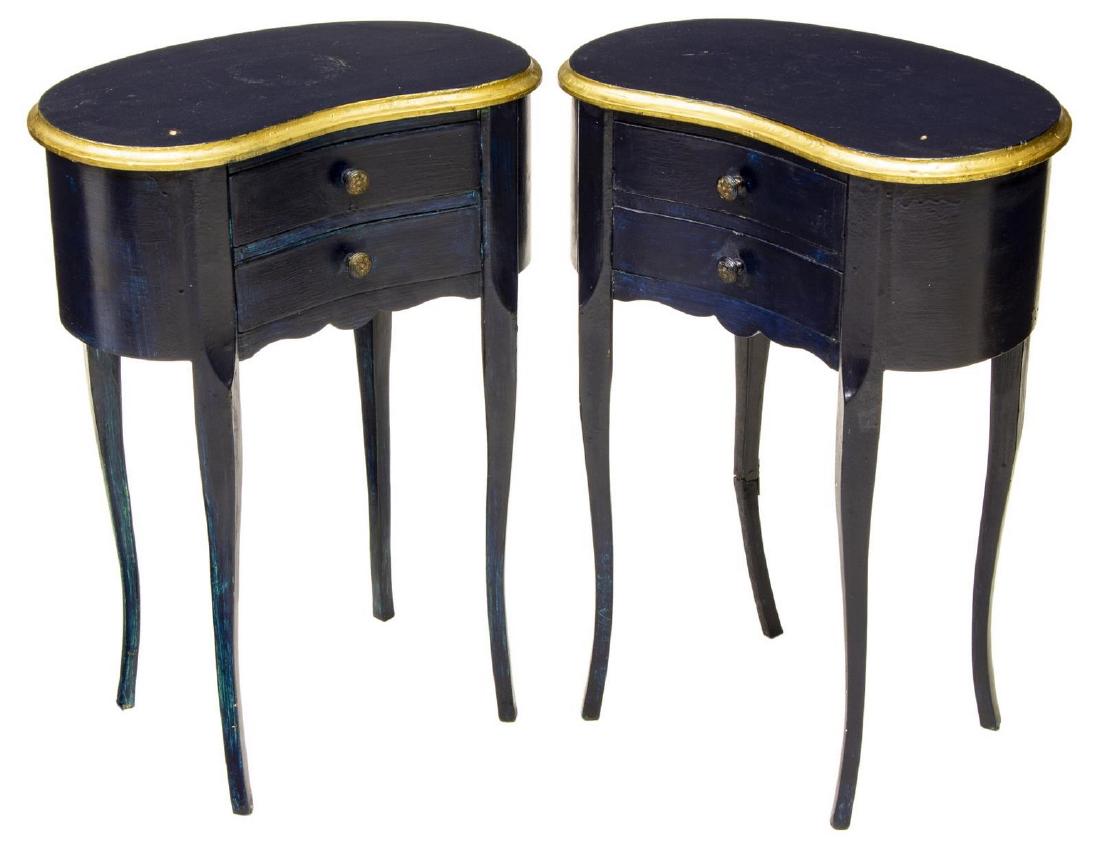 (PAIR) FRENCH LOUIS XV STYLE PAINTED NIGHTSTANDS (1 of 2)