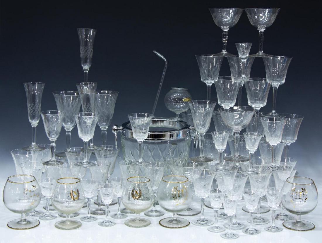 (LOT) LARGE COLLECTION OF GLASS STEMWARE & BARWARE (1 of 5)