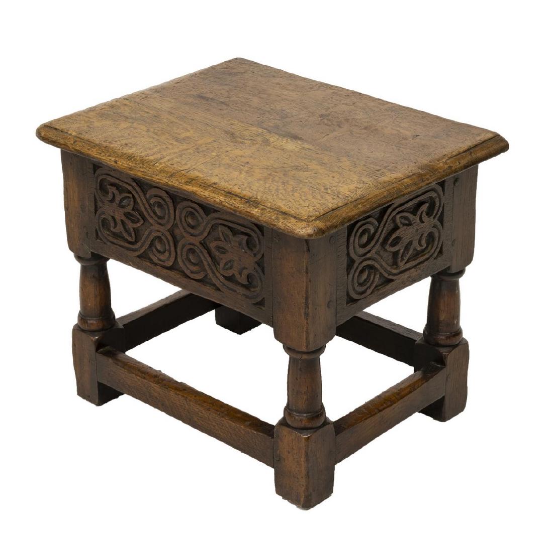 ENGLISH OAK BOX STOOL (1 of 3)